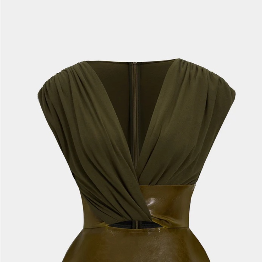 Elegant Olive Green Blouse
